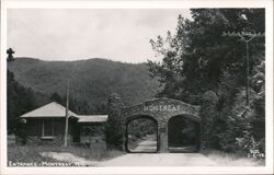 Montreat, NC Entrance Arch Stone Gate Postcard