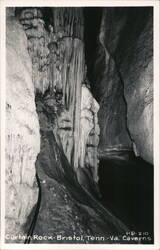 Curtain Rock Formation, Bristol Caverns Postcard