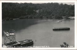 Lake at Boys Camp, Ridgecrest, NC North Carolina Postcard Postcard Postcard