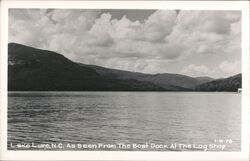 Lake Lure, NC View From Boat Dock at Log Shop Postcard