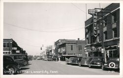 Hotel Lacy, Lenoir City TN Street Scene Postcard