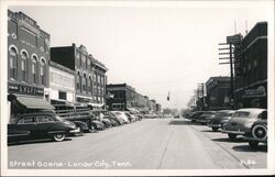 Street Scene - Downtown Lenoir City, Tennessee Postcard