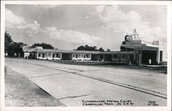 Cumberland Motor Court, Texaco Gas Station, US 70 Postcard