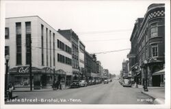 State Street - Bristol, VA - TN Postcard