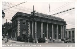 US Post Office - Bristol, TN-VA Postcard