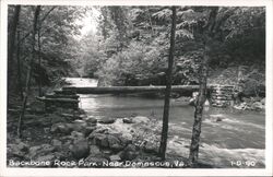 Backbone Rock Park Footbridge, Near Damascus, Virginia Postcard