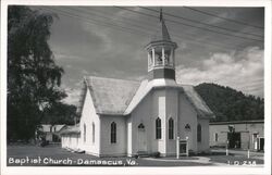 Baptist Church in Damascus, Virginia Postcard