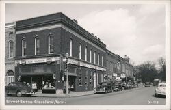 Ellis Pharmacy, Street Scene, Cleveland, Tennessee Postcard Postcard Postcard