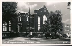 First Baptist Church Cleveland Tennessee Postcard