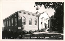 Tennessee Wesleyan College Library, Athens TN Postcard