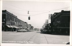 Main Street Scene, Lenoir City, TN Postcard