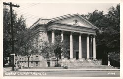 Baptist Church Athens GA Postcard