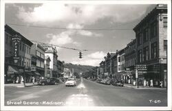 Street Scene - Madison, Indiana Postcard