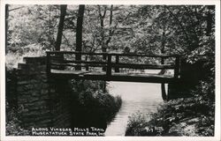 Along Vinegar Mills Trail Footbridge, Muscatatuck State Park Postcard