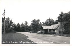 North Entrance Clifty Falls State Park, Madison, Indiana Postcard