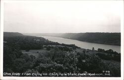 Ohio River, Clifty Inn, Clifty Falls State Park Madison, IN Postcard Postcard Postcard