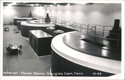 Interior Power House Douglas Dam Sevierville, TN Postcard Postcard Postcard