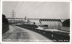 Douglas Dam Between Dandridge and Sevierville Tennessee Postcard Postcard Postcard