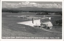 Douglas Dam Between Sevierville and Dandridge Tennessee Postcard Postcard Postcard