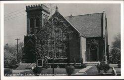 First Baptist Church, North Vernon, Indiana Postcard