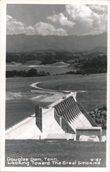 Douglas Dam, Tennessee - Looking Toward the Great Smokies Sevierville, TN Postcard Postcard Postcard