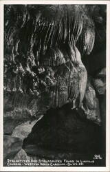 Linville Caverns Stalactites and Stalagmites Postcard