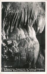 Linville Caverns Rock Formation, Western NC Postcard