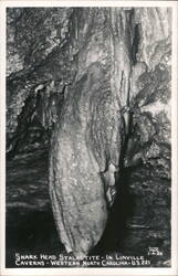 Shark Head Stalactite, Linville Caverns, Western NC Postcard