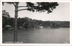 Lake Rabun Boathouses Clayton Georgia Postcard