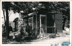 Log Cabin Cottage & The Glass House, Helenwood TN Tennessee Postcard Postcard Postcard