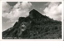 Grandfather Mountain, NC - View of Cliffs and Wooden Structure Postcard