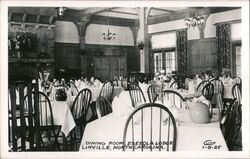 Dining Room, Eseola Lodge, Linville, NC Postcard