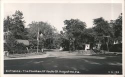 Entrance to Fountain of Youth, St. Augustine Florida Postcard Postcard Postcard