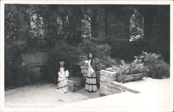 Girls in Traditional Dress at The Fountain of Youth, St. Augustine Florida Postcard Postcard Postcard