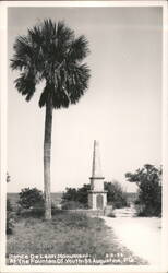 Ponce De Leon Monument at the Fountain of Youth St. Augustine, FL Postcard Postcard Postcard