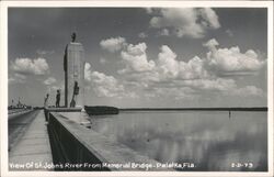 St. Johns River from Memorial Bridge, Palatka Florida Postcard Postcard Postcard