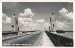 Memorial Bridge, Palatka, Florida Postcard Postcard Postcard