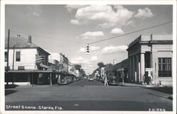 Street Scene - Starke, Florida Postcard