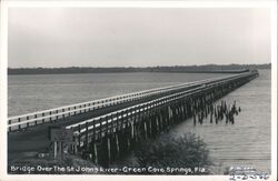 Shingle Creek Bridge over St. Johns River, Green Cove Springs, FL Florida Postcard Postcard Postcard