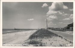 Highway Approaching Flagler Beach, Florida Postcard