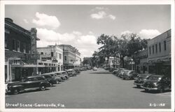 Gainesville Florida Street Scene Vintage Postcard View Postcard