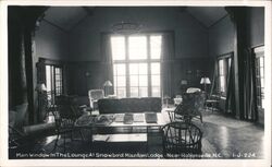 Snowbird Mountain Lodge Lounge Main Window - Robbinsville, NC Postcard