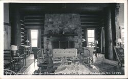 Snowbird Mountain Lodge Lounge Fireplace, Robbinsville, NC Postcard