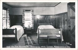 Snowbird Mountain Lodge Room Interior, Robbinsville, NC Postcard