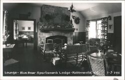 Blue Boar Sportsman's Lodge Lounge Interior, Robbinsville, NC Postcard