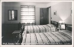 Blue Boar Sportsman's Lodge Bedroom - Robbinsville, NC Postcard