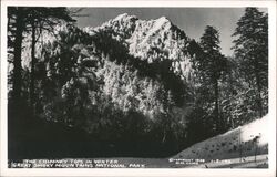 The Chimney Tops in Winter, Great Smoky Mountains National Park North Carolina Postcard Postcard Postcard