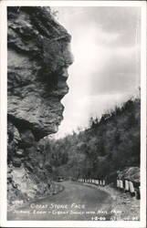 Great Stone Face, Scenic Loop, Great Smoky Mountains National Park North Carolina Postcard Postcard Postcard