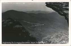 Highway to Craggy Gardens Scenic View Near Asheville Postcard