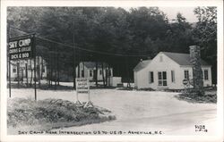 Sky Camp Motel & Restaurant at US 70 & 19 Intersection Asheville, NC Postcard Postcard Postcard